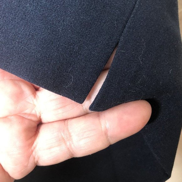 AVENUE Navy Side Zip Career Dress Stretch Pants 16 Petite - Picture 2 of 9